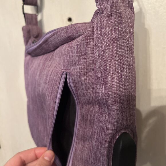 Nupouch Crossbody Anti-theft Bag Adjustable Strap Lilac Purple Preowned Good - Picture 4 of 8